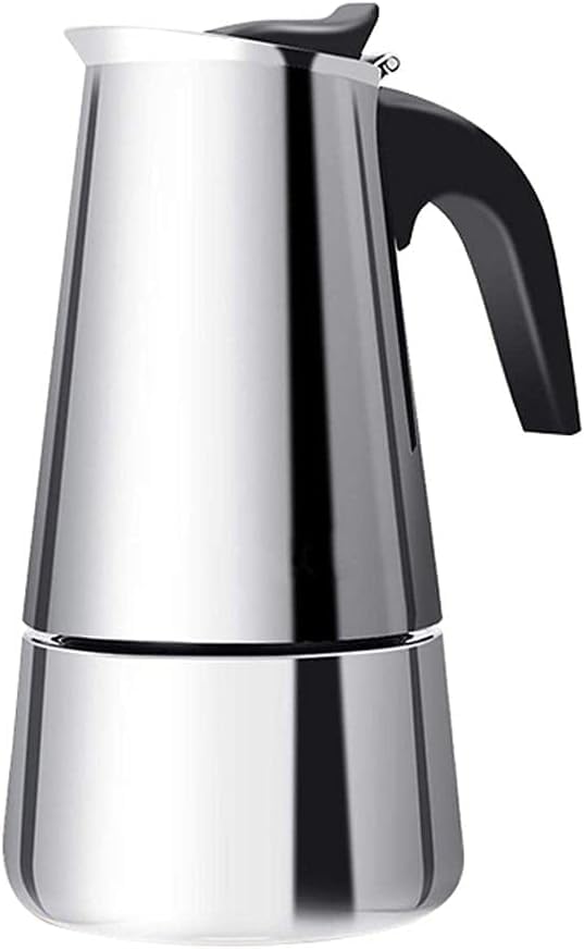 SHIV HOME WORLD Stainless Steel Coffee Maker Moka Pot Espresso Coffee Maker Stovetop Espresso Maker Portable Electric Heating Espresso Coffee Maker for Home Office Use 6Cup 10INCH 900ML Set of1  - Image 2