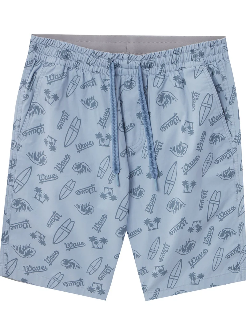 Men's Cotton Twill Bermuda Shorts: Slim Fit, Elastic Waist, Ultimate Comfort