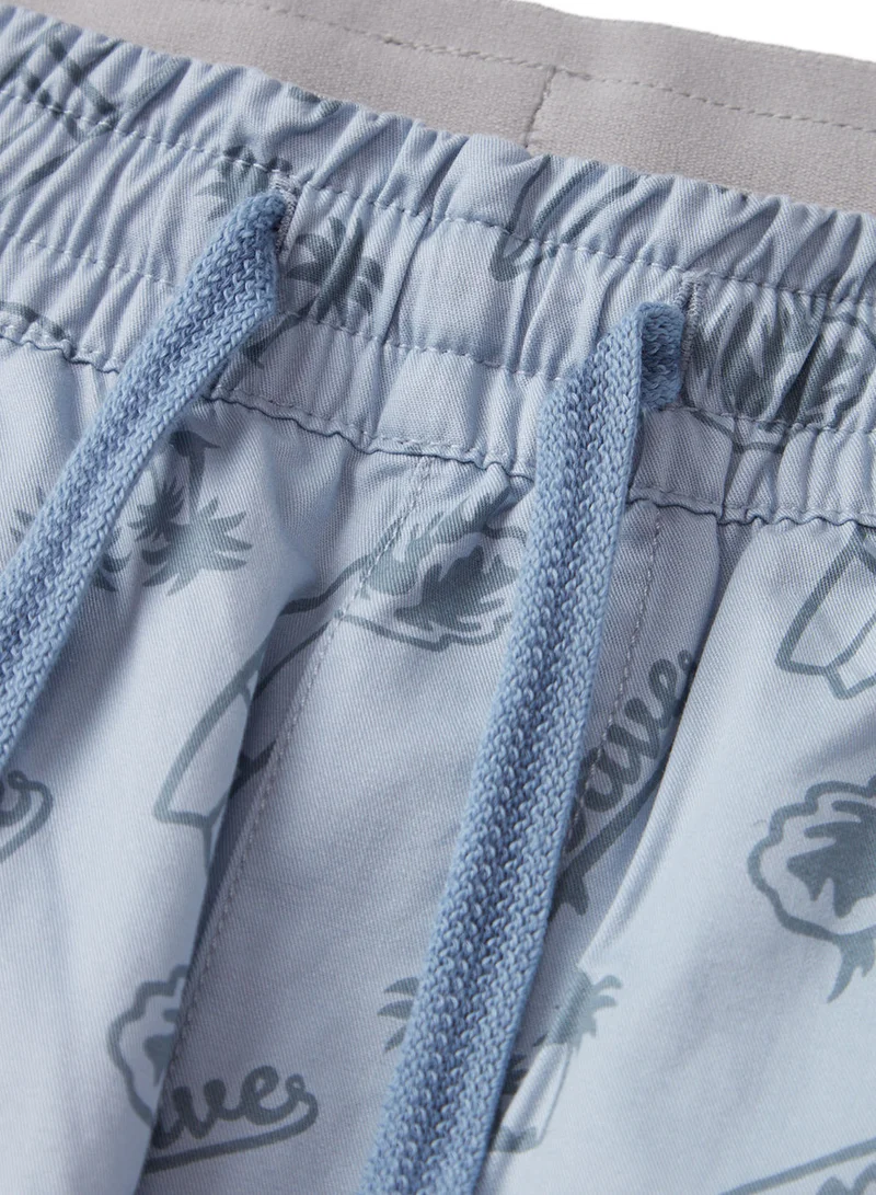 GIORDANO Men's Cotton Twill Bermuda Shorts: Slim Fit, Elastic Waist, Ultimate Comfort