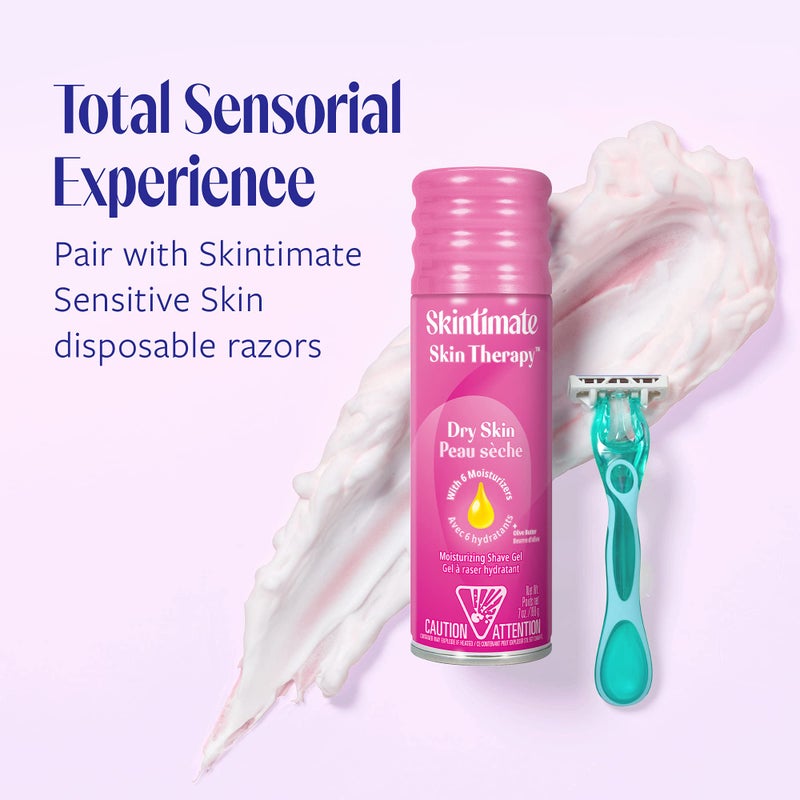 Skintimate Skin Therapy Dry Skin Shave Gel for Women, 3 Pack | Skintimate Shaving Cream for Women, Womens Shaving Cream, Shaving Foam, Womens Shave Gel, Pack of 3, 7oz each - Image 5