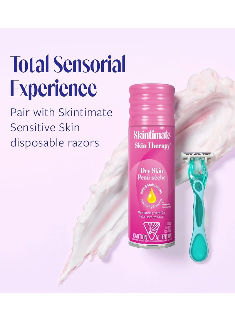 Skintimate - Skintimate Skin Therapy Dry Skin Shave Gel for Women, 3 Pack | Skintimate Shaving Cream for Women, Womens Shaving Cream, Shaving Foam, Womens Shave Gel, Pack of 3, 7oz each - Image 1