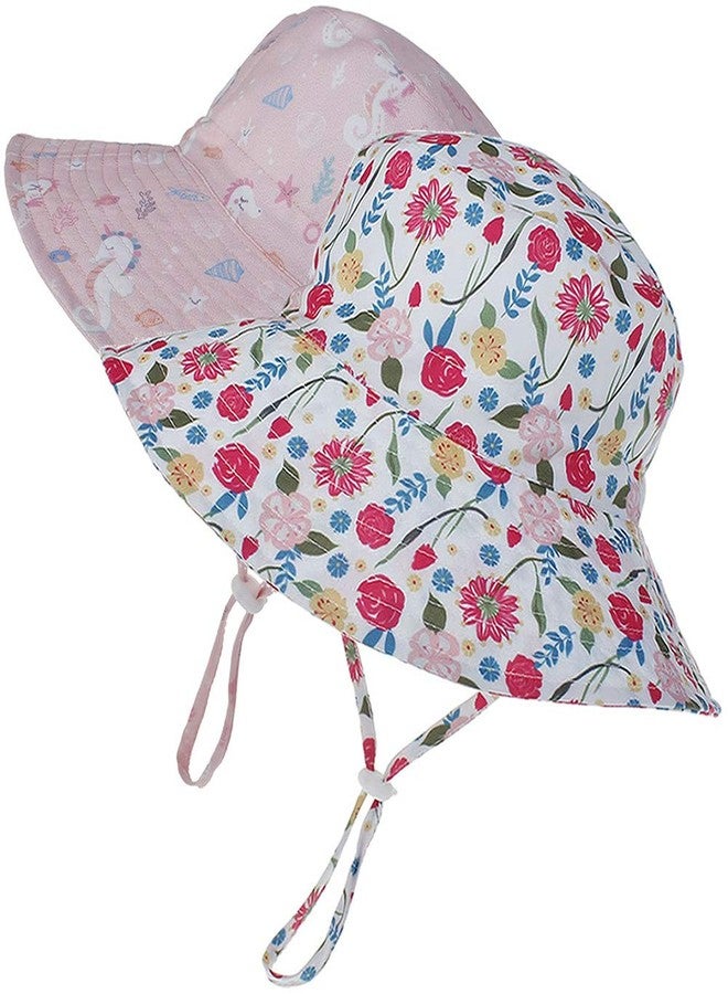 MaxNova Baby Sun Hat Toddler Summer UPF 50+ Baby Girl Bucket Hat Wide Brim Beach Hats for Baby Boys 2-7Years - Image 1