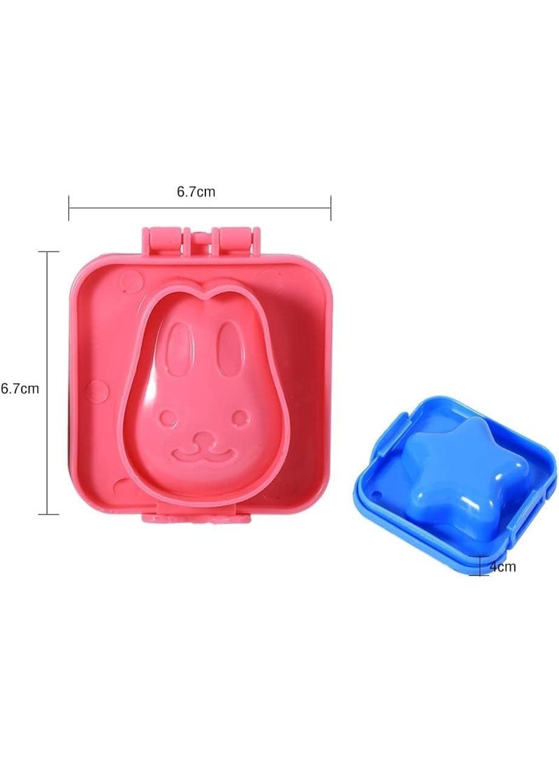 Boil Egg Mould Set, Fish Car Heart Shape Egg Sushi Rice Mold, Sushi Rice Making Moulder, Decorating Fondant Cake Tool, Easy to Use, for Children's Parties, Picnics, Birthdays, 6 Pack - Image 2