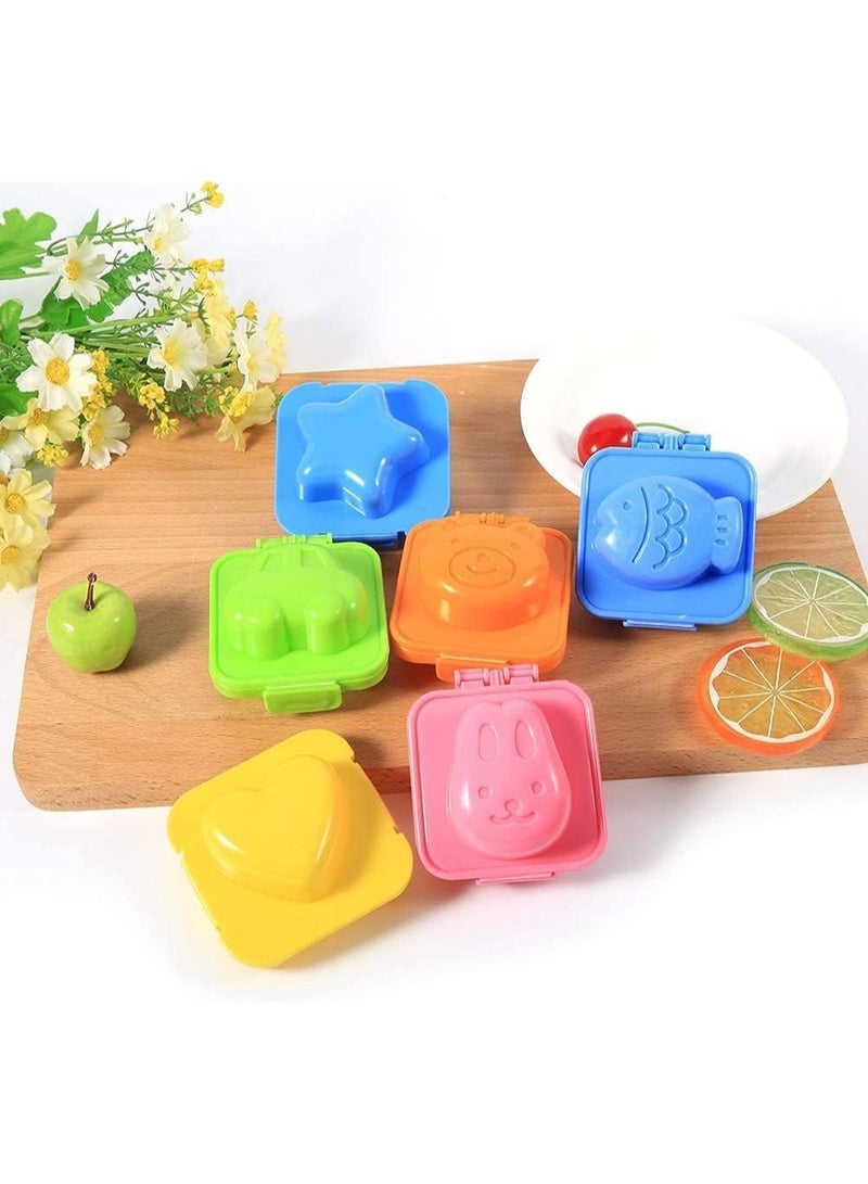 Boil Egg Mould Set, Fish Car Heart Shape Egg Sushi Rice Mold, Sushi Rice Making Moulder, Decorating Fondant Cake Tool, Easy to Use, for Children's Parties, Picnics, Birthdays, 6 Pack - Image 1