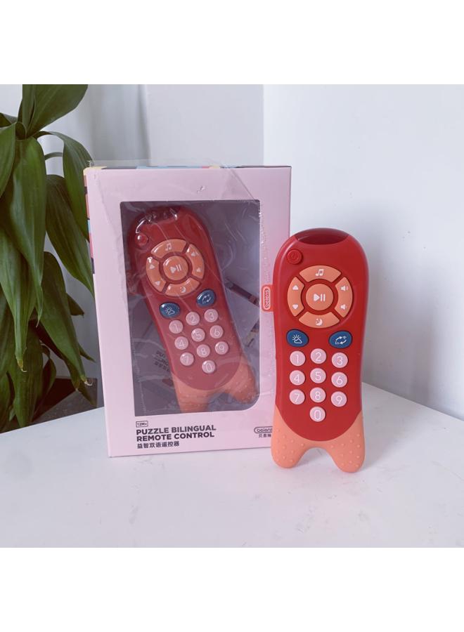 Beshien Infant Bilingual Remote Control Machine Baby Chinese And English Lighting Bilingual Learning Remote Control Crawling Educational Toys