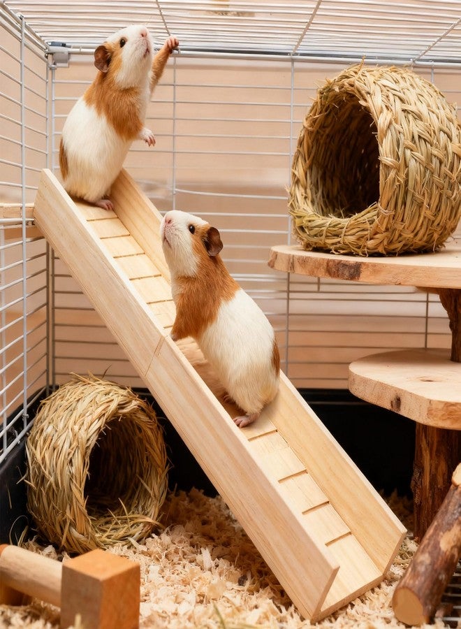 MHLLGN Wooden Guinea Pig Ramp for Cage, Hamster Ladder Toys, Bridge Cage Accessories for Guinea Pig, Hamster, Rats, Chinchillas, Squirrels - Image 5