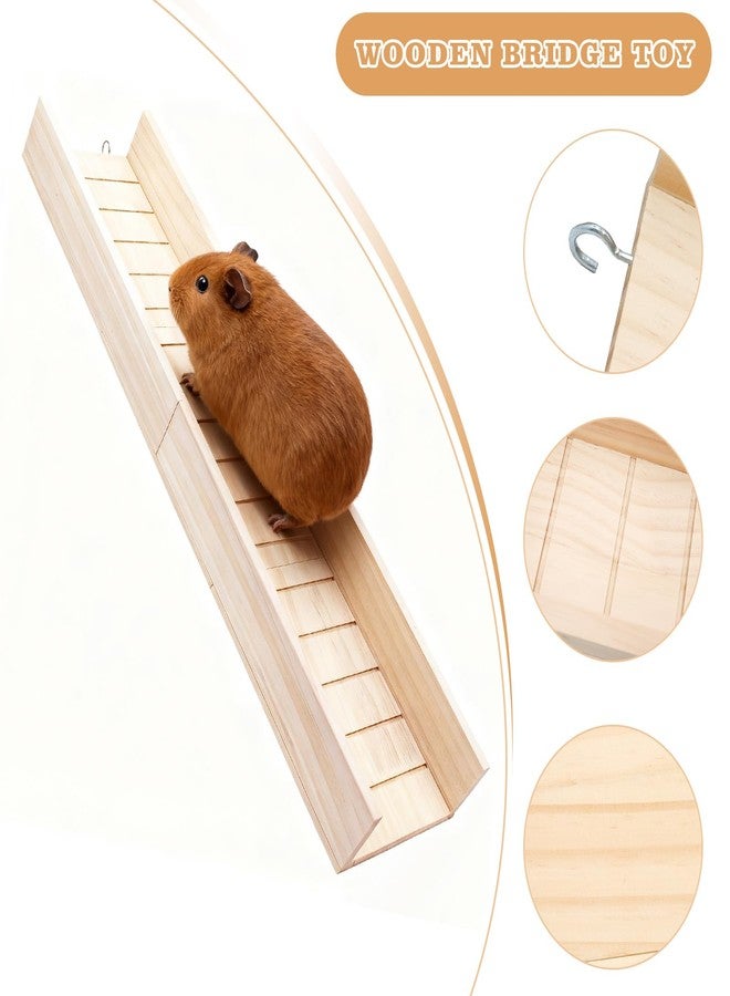 MHLLGN Wooden Guinea Pig Ramp for Cage, Hamster Ladder Toys, Bridge Cage Accessories for Guinea Pig, Hamster, Rats, Chinchillas, Squirrels - Image 3