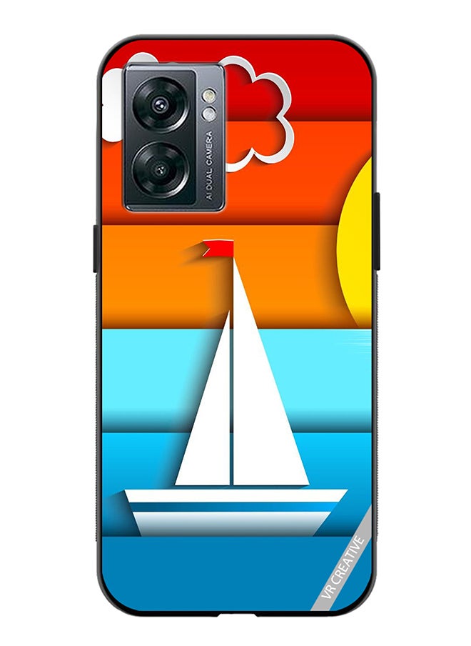 VR CREATIVE Protective Case Cover For Oppo A57 5G Boat Design Multicolour  - Image 1