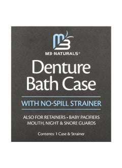 M3 Naturals M3 Naturals, Denture Bath Case with No Spill Strainer, 1 Set  - Image 1