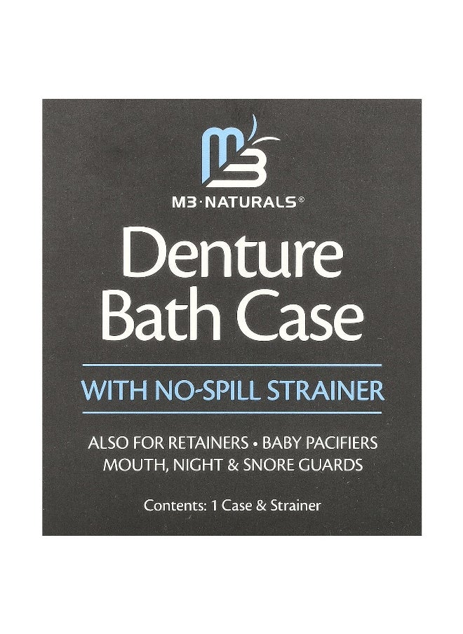 M3 Naturals M3 Naturals, Denture Bath Case with No Spill Strainer, 1 Set  - Image 1