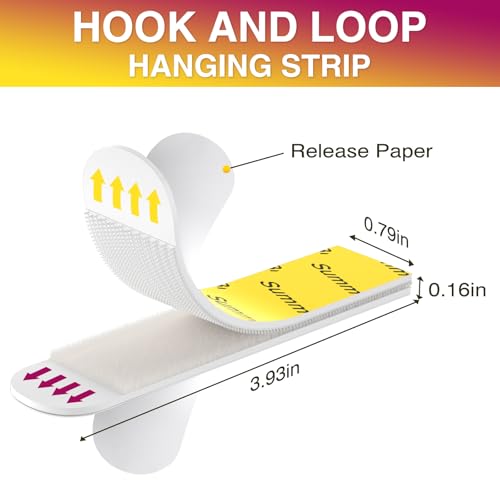 Summerbrite Picture Hanging Strips Heavy Duty XL 20 Pairs/40Strips, Damage Free Hanging Picture Hangers, Removable Adhesive Hook and Loop Wall Strips, Frame Stickers No Nails for Home Decor Wall Posters - Image 2