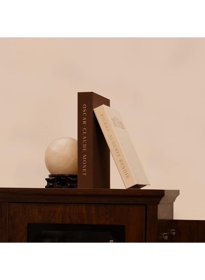 Arabest Aesthetic Decorative Books, Set of 2 Linen Fake/Faux Books Enhance Your Coffee Table, Living Room, Bookshelf, Bedside Table or Mantle, Stackable Modern Home Decor, Photo Storage and as a Keepsake Box - Image 2