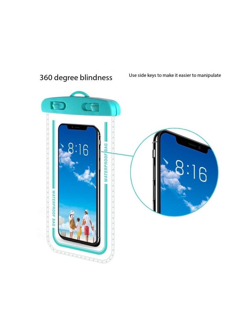 بيوينتي 2-Pack Waterproof Phone Case Pouch Dry Bag, IPX8 Certified 30M Underwater Universal Swimming Dry Bag, Touch-Sensitive Protector for Phones up to 7.2'' - Compatible with iPhone 16/15/Samsung, Underwa - Image 5