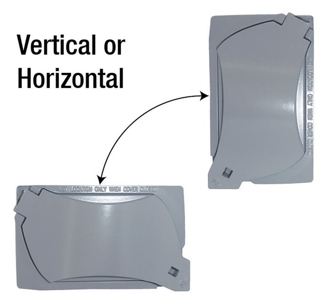 Sigma Electric Sigma Engineered Solutions, Gray 14147 1-Gang Universal Weatherproof Cover - Image 2