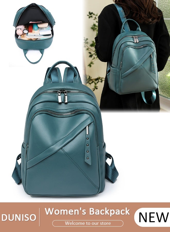 DUNISO Women's Backpack Fashionable Travel Backpack For Women Faux Leather School Backpack Anti Theft Double Shoulder Backpack For College Girls Students - Image 1