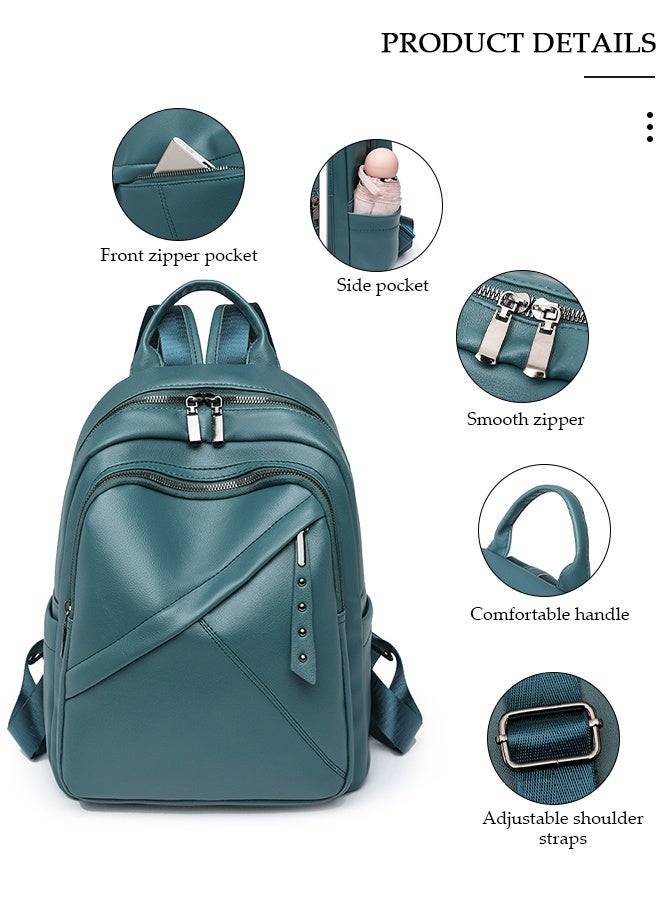 DUNISO Women's Backpack Fashionable Travel Backpack For Women Faux Leather School Backpack Anti Theft Double Shoulder Backpack For College Girls Students - Image 3