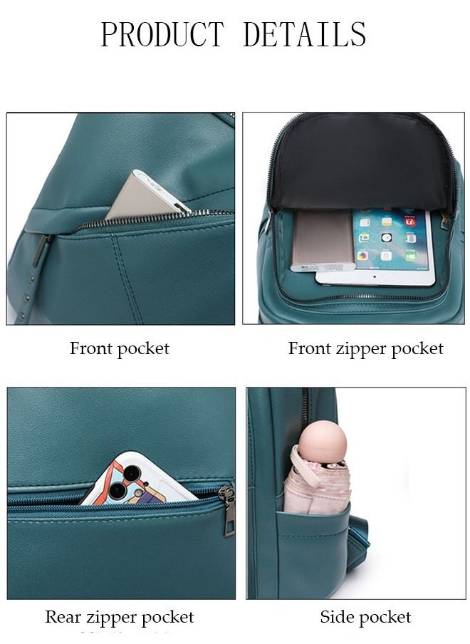 DUNISO Women's Backpack Fashionable Travel Backpack For Women Faux Leather School Backpack Anti Theft Double Shoulder Backpack For College Girls Students  - Image 3