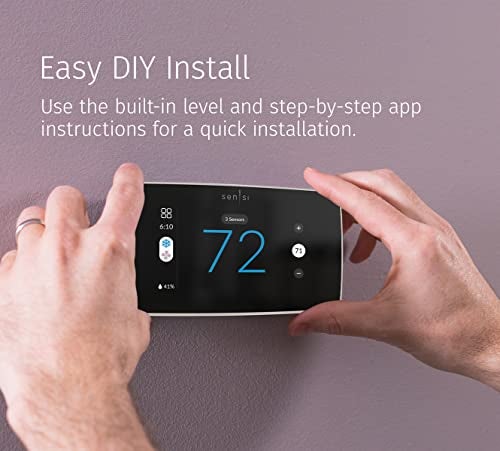 Emerson Sensi Touch 2 Smart Thermostat with Touchscreen Color Display, 100 Years of Expertise, Programmable, Wi-Fi, Data Privacy, Easy DIY, Works with Alexa, Energy Star Certified, ST76W, C-Wire Required - Image 5