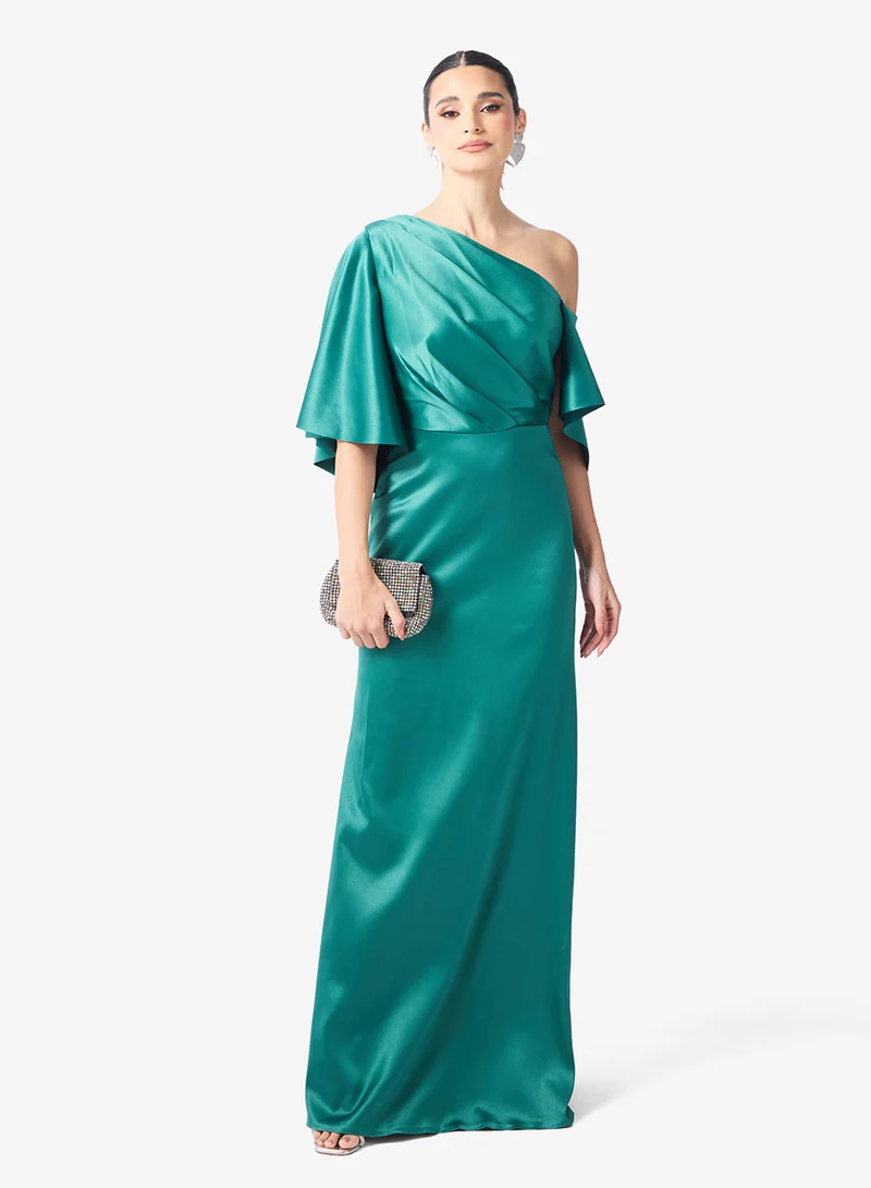 Namshi x  Assymetric Shoulder Draped A Line Dress for Women | Best Price UAE