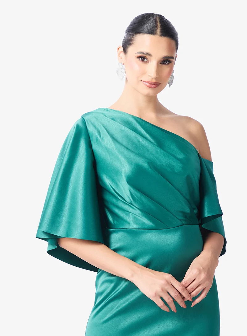 Namshi x  Assymetric Shoulder Draped A Line Dress for Women | Best Price UAE