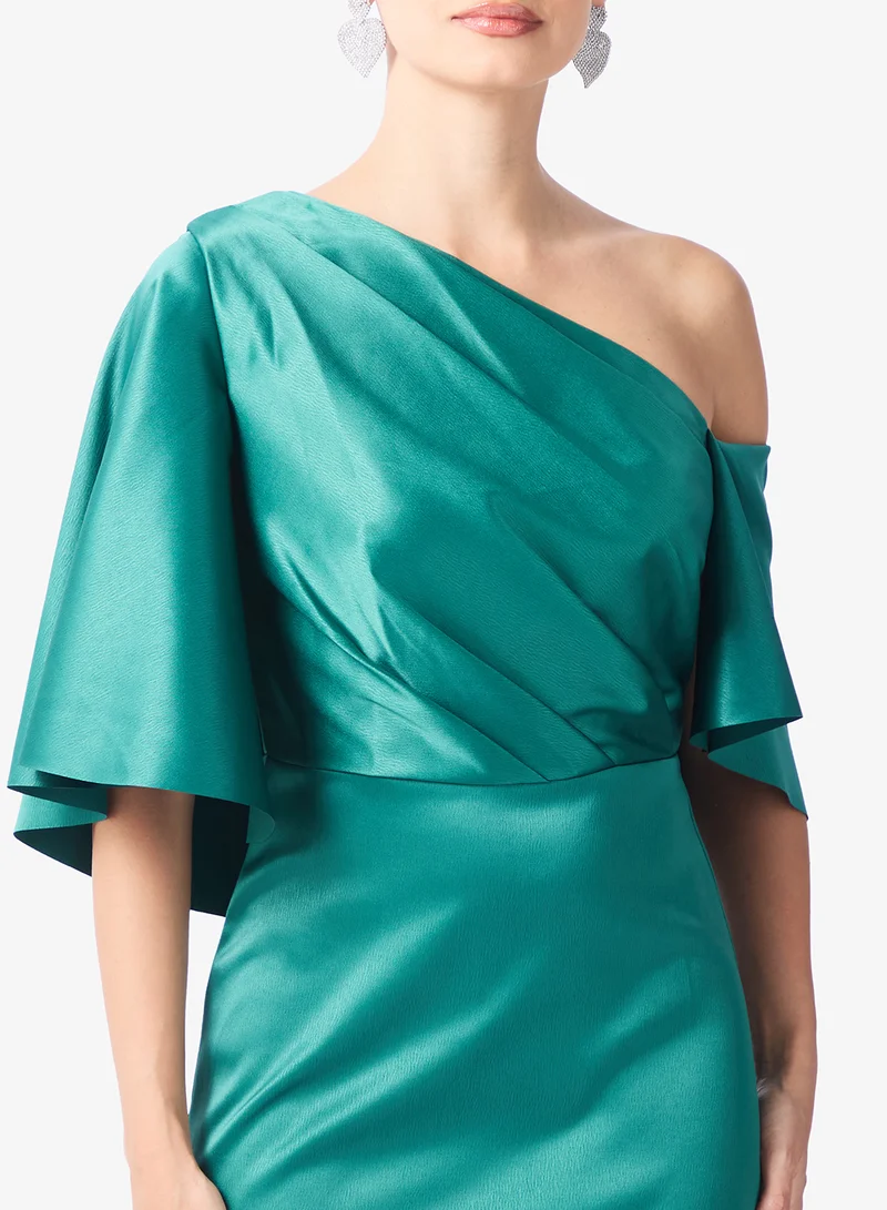 Namshi x  Assymetric Shoulder Draped A Line Dress for Women | Best Price UAE