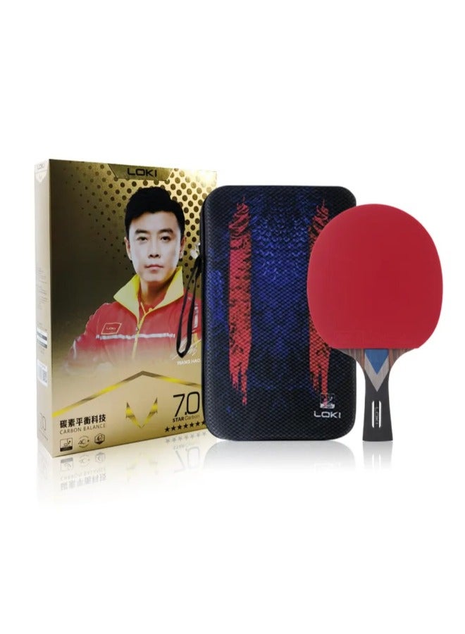 Generic LOKI Table Tennis Racket - Carbon - 7 Star - Professional Ping Pong Racket - Image 1