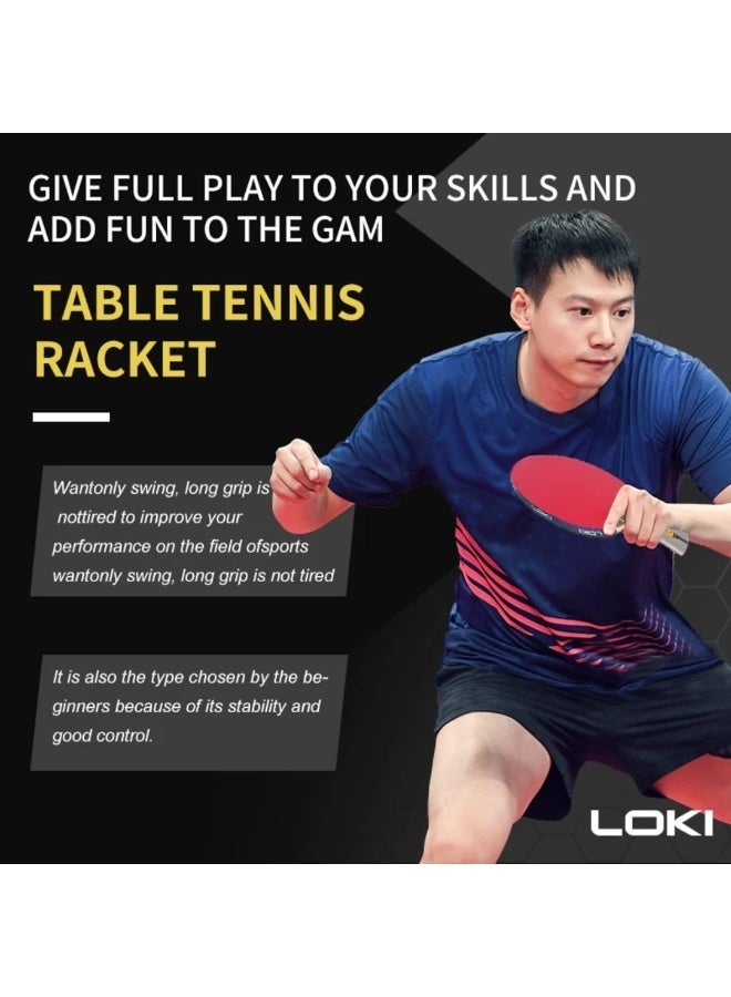 مضرب تنس طاولة لوكي - كربون - 7  نجوم - مضرب بينج بونج الاحترافي - Image 4