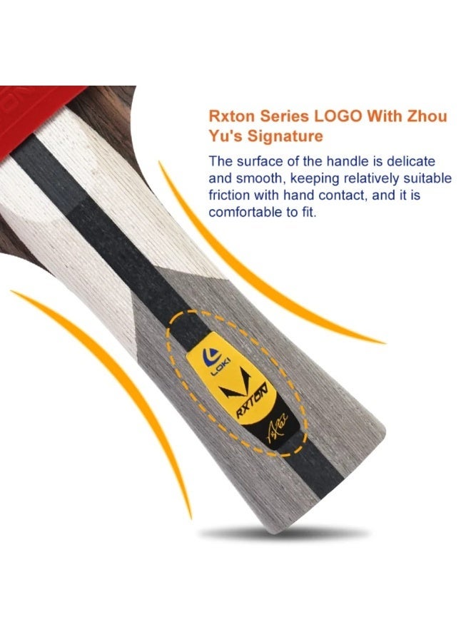 مضرب تنس طاولة لوكي - كربون - 7  نجوم - مضرب بينج بونج الاحترافي - Image 2