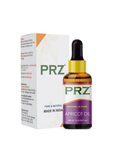 PRZ PRZ Apricot Cold Pressed Carrier Oil - Pure Natural & Therapeutic Grade Oil for Aromatherapy Body Massage, Skin Care & Hair Care, 15 ml  - Image 1