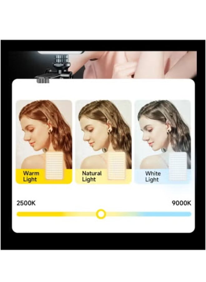 DUSALA D10 120 LED Video Light – Portable 360° Photography Lighting for Cameras, CRI 95+ with Adjustable 2500K-9000K, Type-C Rechargeable 3000mAh Battery, Continuous 90+ Minutes Working Time – On-Camera Fill Light for Vlogging, Filming, and Photography  - Image 2