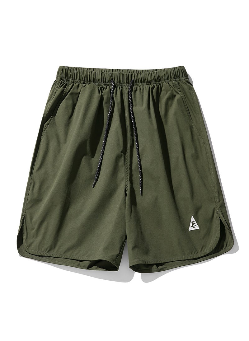 Generic Mens Bermuda Shorts Arc Hem Split Summer Workwear Grey  - Image 3