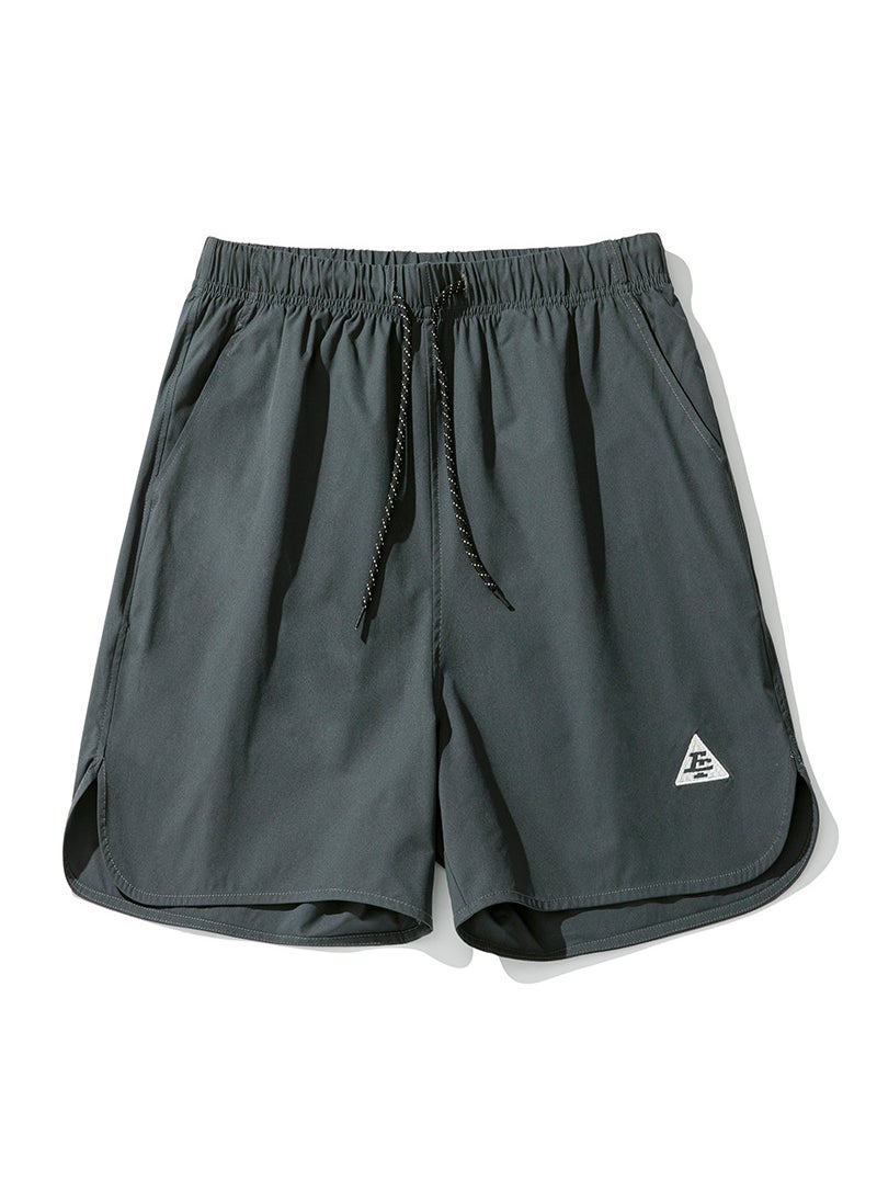 Generic Mens Bermuda Shorts Arc Hem Split Summer Workwear Grey  - Image 1