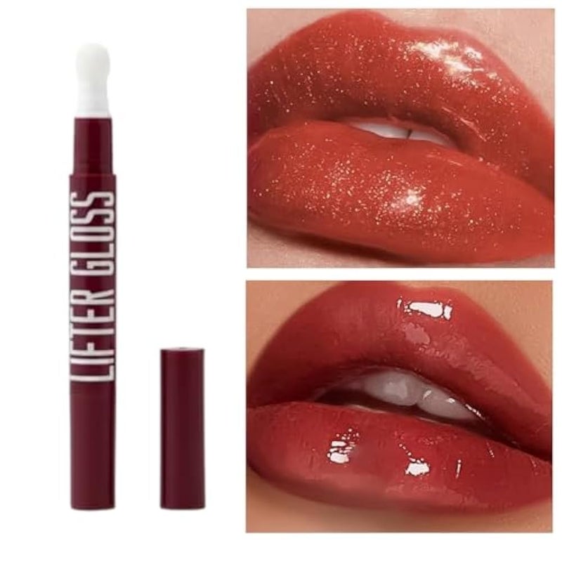 Lip Gloss,Tinted Lip Oil Long Lasting Non-sticky Shiny Lip Plumping Lip,Hydrating Moisturizing Lip Glow Oil for Looking Lips,Smooth Glossy Lip Plumper Gloss for Women (203) - Image 2