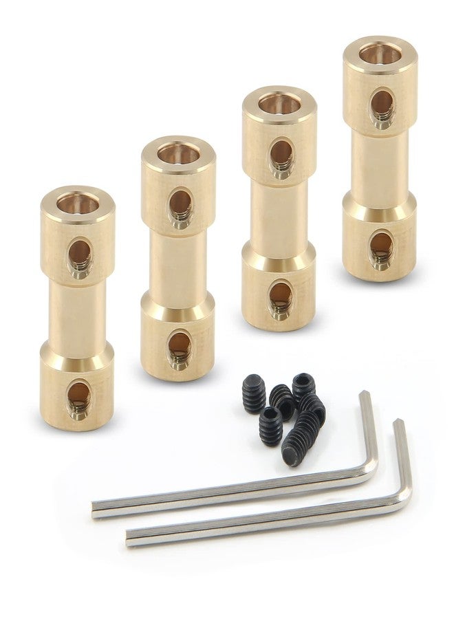 Cionyce 4 PCS Flexible Shaft Coupler 2-3mm Motor Transmission Brass Couplers for RC Airplane,Boat,Robot with Screws - Image 1