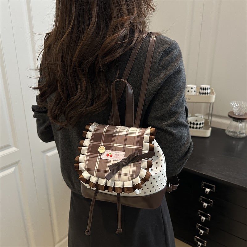Large Capacity Cute Bow School Backpack for Women - Image 4