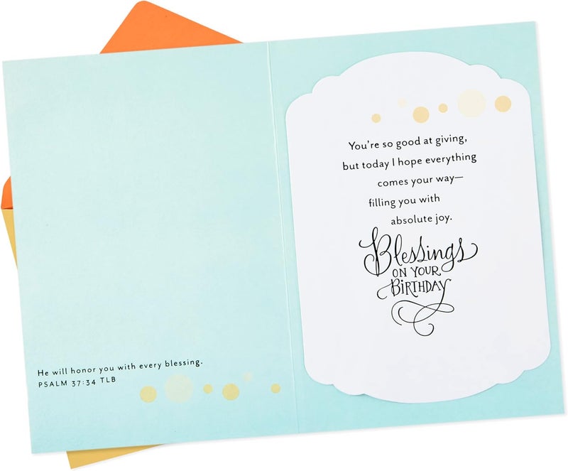 Hallmark DaySpring Religious Birthday Card - Blessings On Your Birthday - Image 2