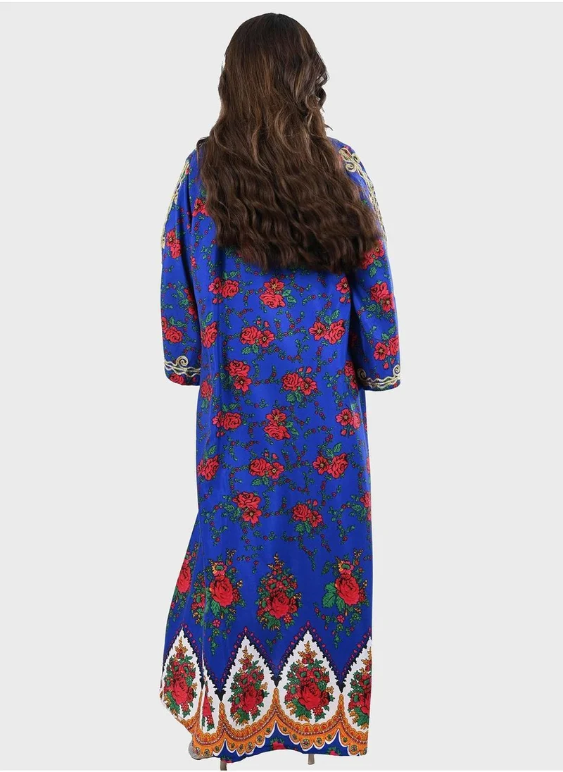 توب تاتو Flute Sleeve Tiered Jalabiya