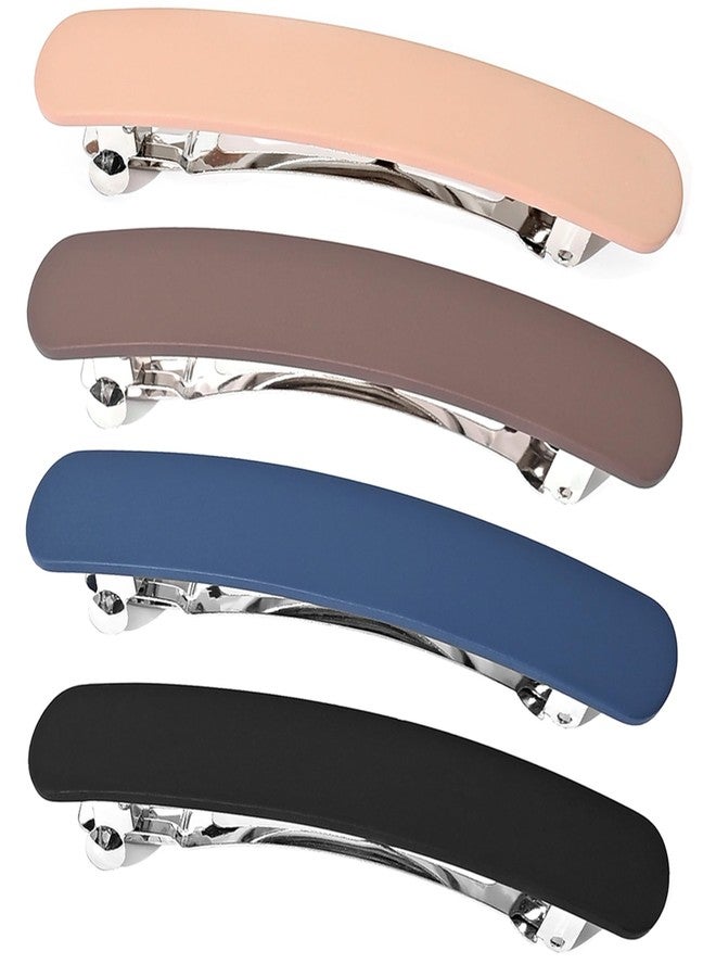 Fsmiling Hair Barrettes for Women French Hair Barrette Clip Medium Matte Hair Clips Barrette No Slip Hair Accessories 4-Pack - Image 1