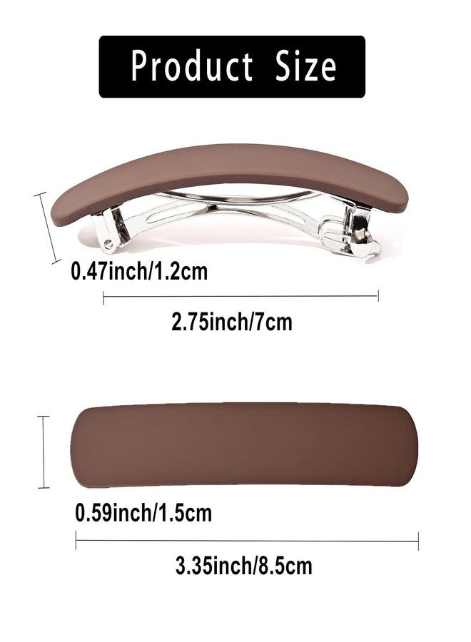 Fsmiling Hair Barrettes for Women French Hair Barrette Clip Medium Matte Hair Clips Barrette No Slip Hair Accessories 4-Pack - Image 4