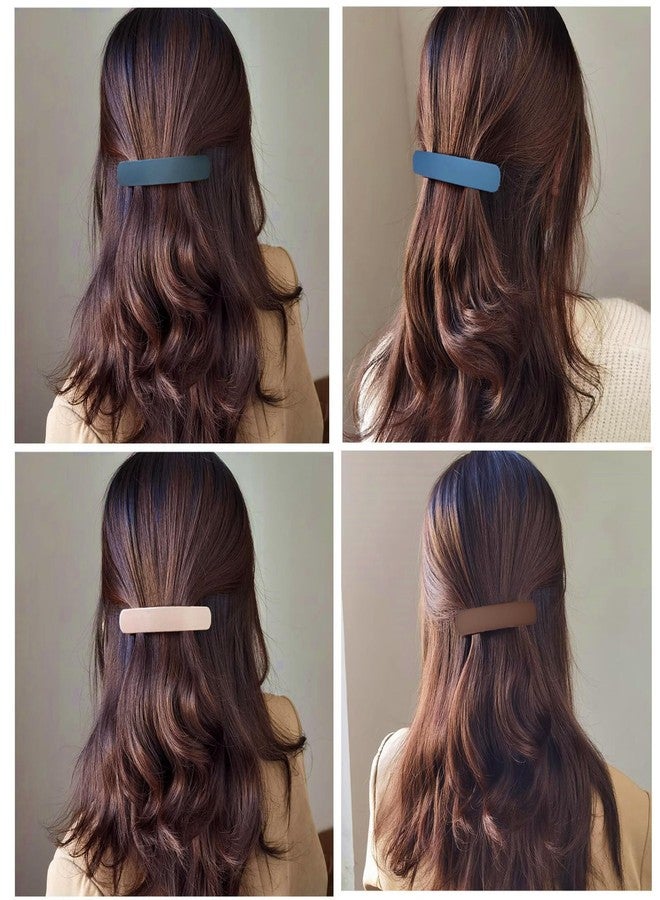 Fsmiling Hair Barrettes for Women French Hair Barrette Clip Medium Matte Hair Clips Barrette No Slip Hair Accessories 4-Pack - Image 2