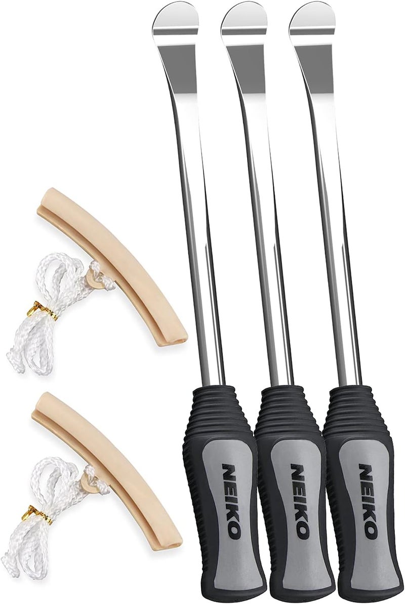 Neiko 20600A Tire Spoon Lever Set | 5 Piece | Tire Repair | 11 1/2" Hardened Steel Irons with Rim Protectors | Motorcycle, Dirt Bike, Lawn Mower, Garden Tractor, Kayak Transporter and Small Tires - Image 1