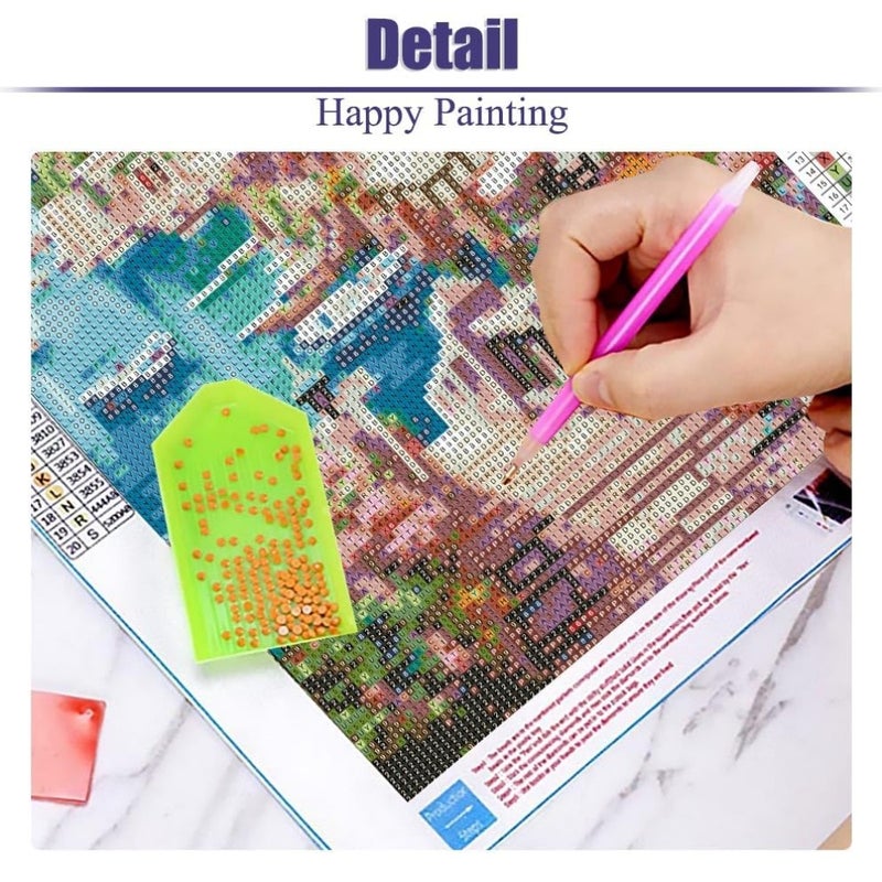 Diamond Painting Kits for Adults for Beginners- 12x16 inch Coastal City DIY 5D Diamond Art Kits, Full Drill Diamond Dots Paintings with Diamonds Gem Arts Crafts for Home Wall Decor, Gifts - Image 5