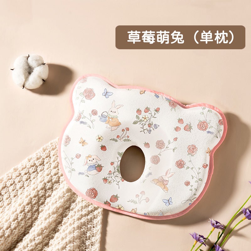 Memory Foam Baby Shaping Pillow – Oval Cartoon Design for Newborns 0-1 Years - Image 1