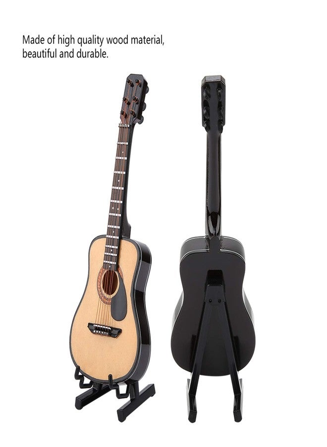 Estink نموذج جيتار مصغر من إستينك، نموذج جيتار خشبي مصغر للعرض مع قاعدة وصندوق تخزين، زينة موسيقية مصغرة للحرف اليدوية، ديكور منزلي، ملحقات عرض منزل دمى مصغرة (16 سم) - Image 4