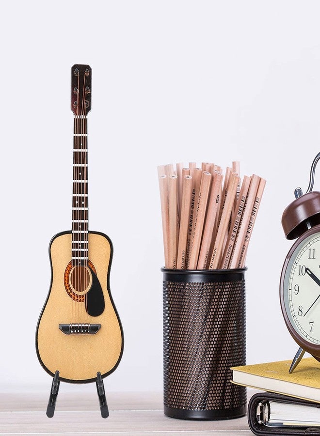 Estink نموذج جيتار مصغر من إستينك، نموذج جيتار خشبي مصغر للعرض مع قاعدة وصندوق تخزين، زينة موسيقية مصغرة للحرف اليدوية، ديكور منزلي، ملحقات عرض منزل دمى مصغرة (16 سم) - Image 2