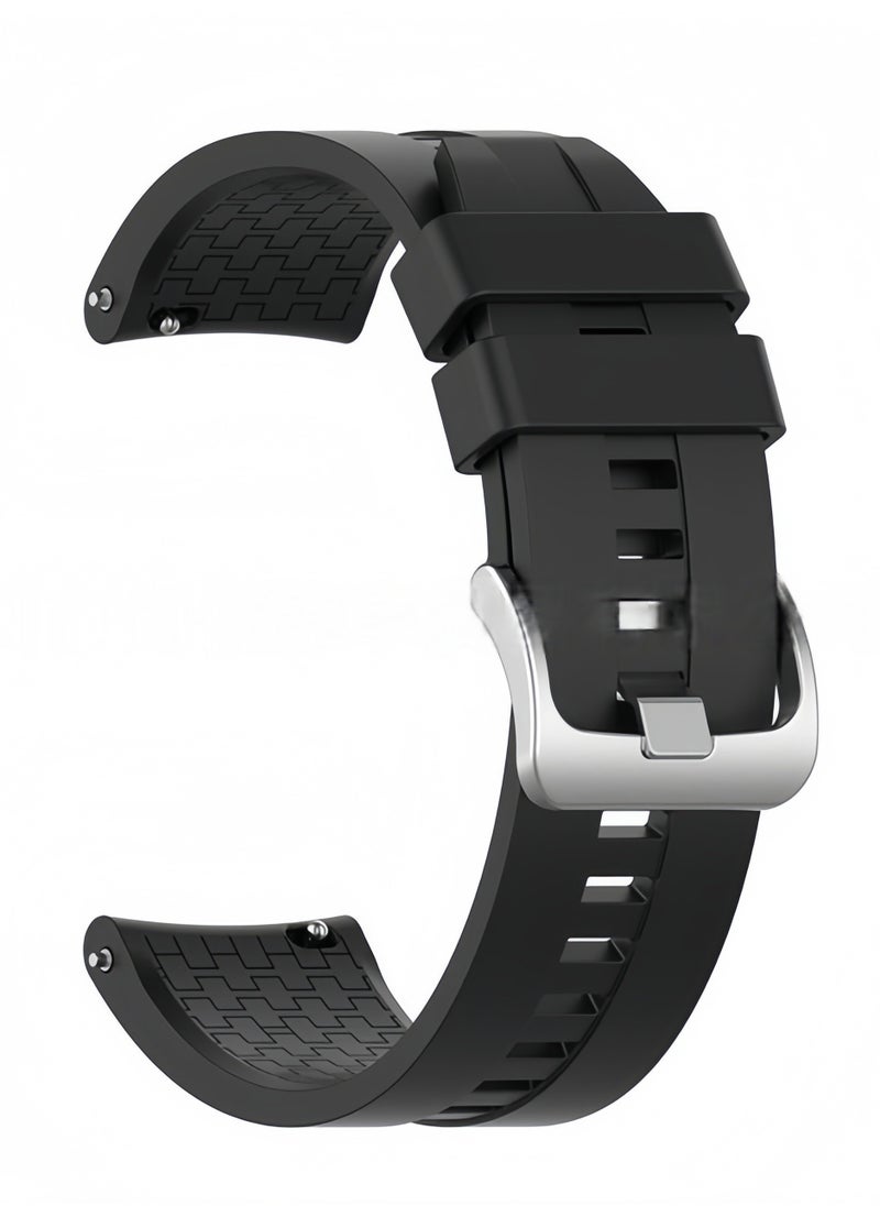Generic Silicone Wristband Strap For Huawei GT Black  - Image 2