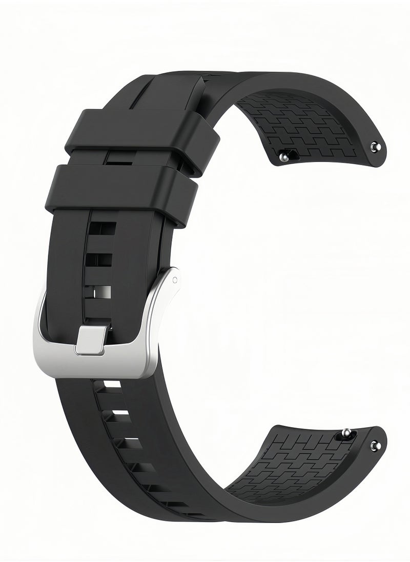 Generic Silicone Wristband Strap For Huawei GT Black  - Image 3