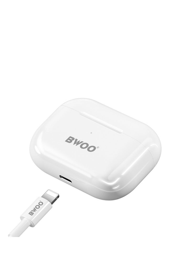 BWOO Bwoo Headphones, Hi-Fi Sound with Noise reduction Wireless Earbuds with Wireless Charging Case  - Image 4