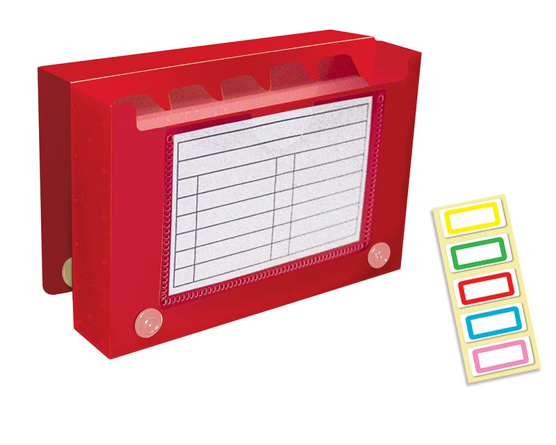 Better Office Products 3 x 5 Inch Index Card Case by Better Office Products, 24 Pack, Semi-Rigid Plastic, with Clear Index Dividers, Primary Color Assortment - Image 2