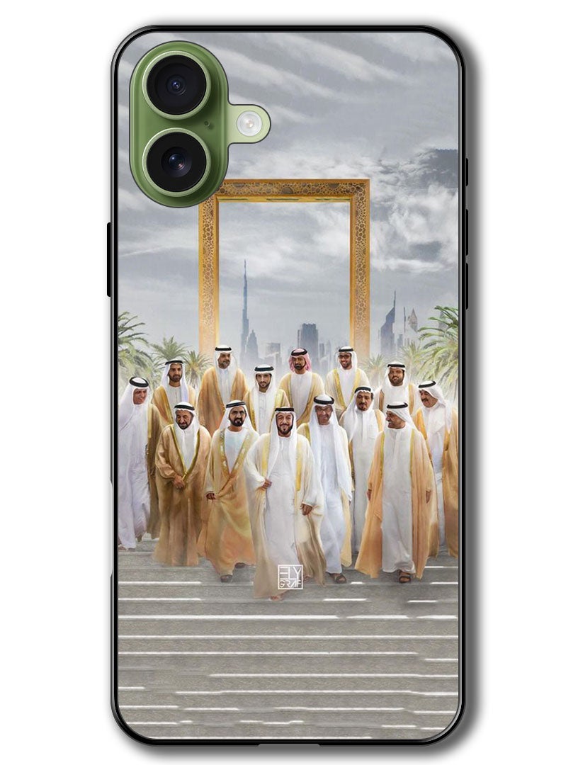 Theodor Case Compatible with Apple iPhone 17 6.3 Inch Protection Shockproof Bumper Cover Dubai Rulers - Image 1